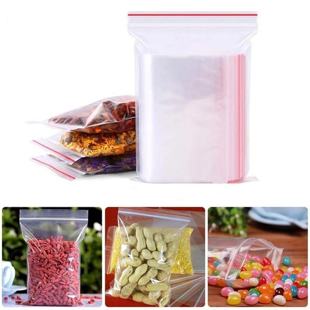 100-1000 個再閉鎖可能な透明バッグ小さなジップロック - Food Storage Ziploc Bags のレビューと価格