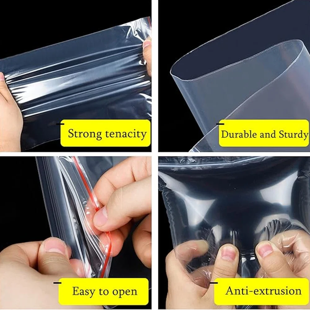 100-1000 個再閉鎖可能な透明バッグ小さなジップロック - Food Storage Ziploc Bags のレビューと価格