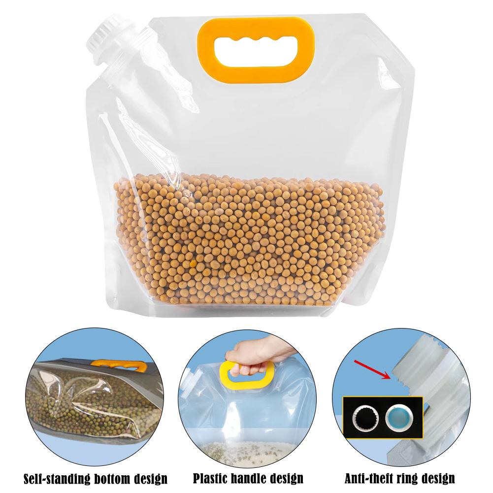 大型穀物密封バッグ ハンドル付き 防湿 防虫 米収納容器 注 - Food Storage Large Plastic Containers のレビューと価格