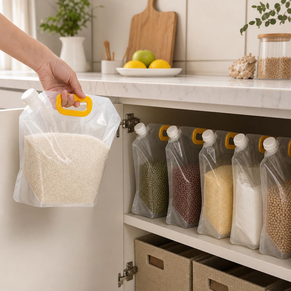 大型穀物密封バッグ ハンドル付き 防湿 防虫 米収納容器 注 - Food Storage Large Plastic Containers のレビューと価格
