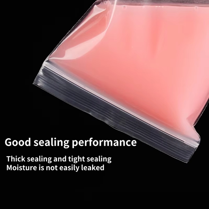 100枚入り透明ジップバッグ 食品・ジュエリー用真空保存袋  - Food Storage Zip Lock Bags のレビューと価格