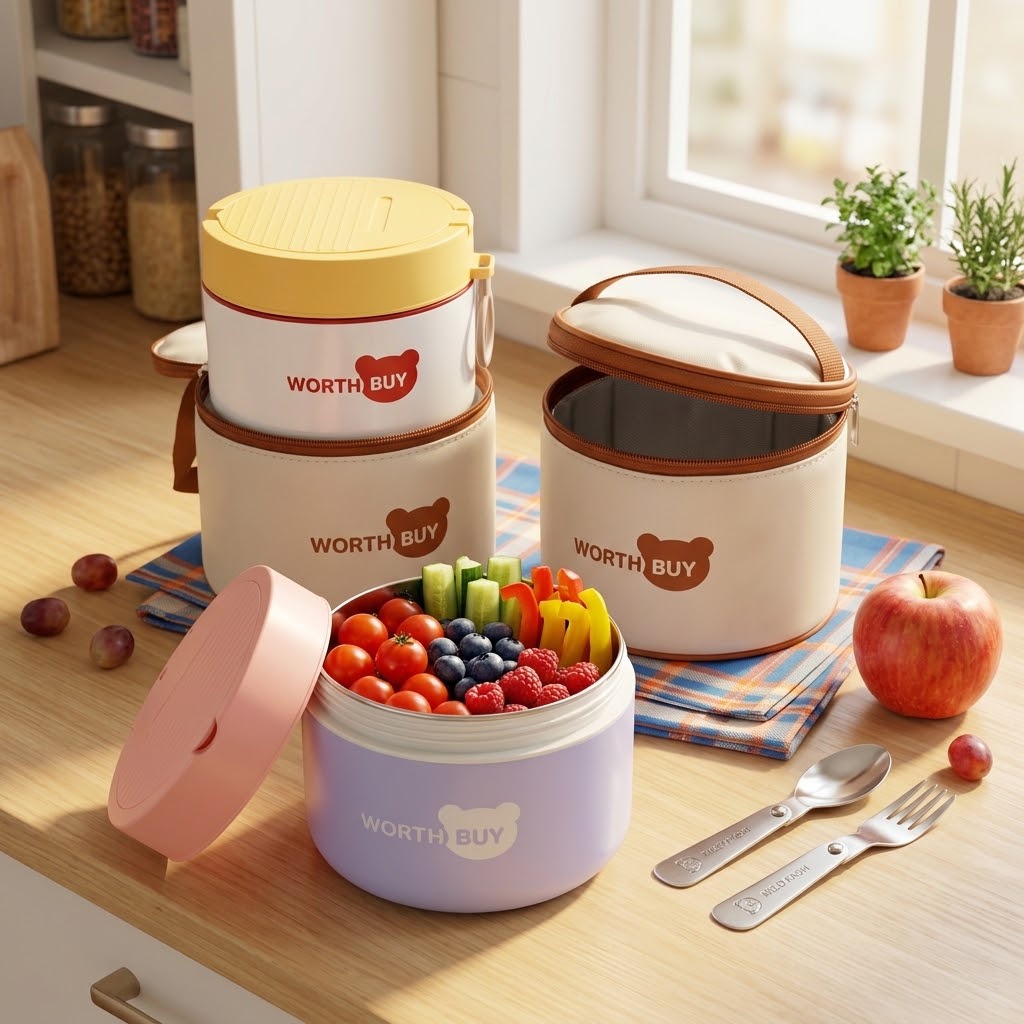 304ステンレス製保温ランチボックス 子供用学校弁当箱 電子 - Food Storage Containers B&M のレビューと価格