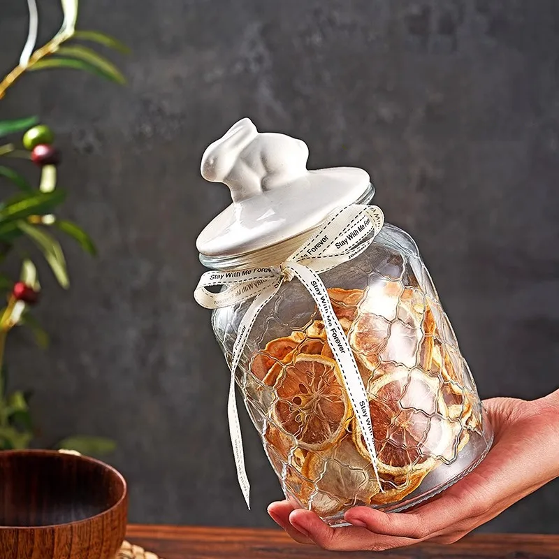 透明ガラス密封瓶、セラミック蓋、食品保存容器、キッチン収納ボ - Food Storage Acrylic Containers のレビューと価格
