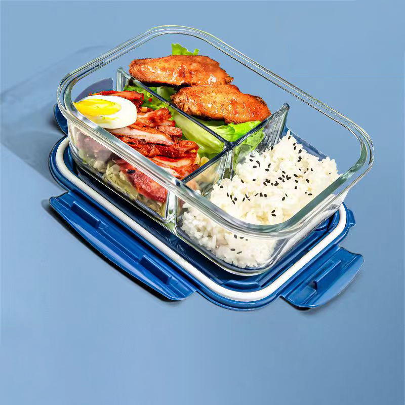 新しいスタイル弁当箱ガラス 1050 ミリリットル電子レンジ - Food Storage Containers Glass のレビューと価格
